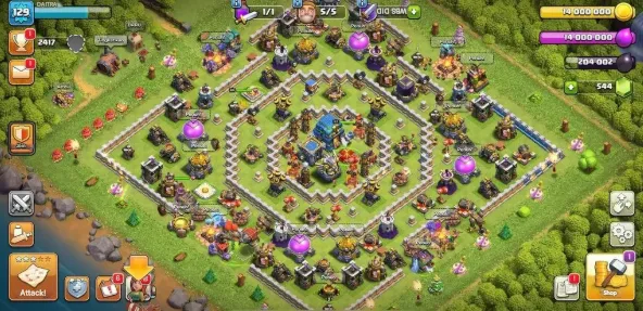 COC190 Maxed TH12 Heroes Mid, 5 Builders, 544 Gems 
